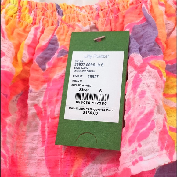 COPY - NWT ONE SHOULDER LILY PULIZTER NEON DRESS - Picture 3 of 4